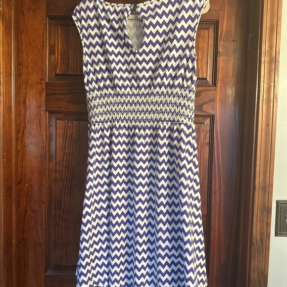 Blue and White Chevron Dress by Kate Spade - Picture 2 of 5